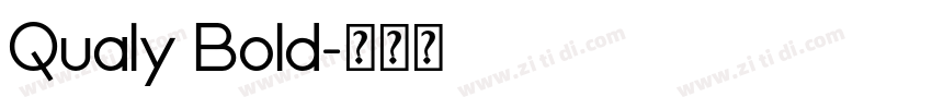 Qualy Bold字体转换